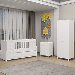 Garaj Home Melina Yıldız 2 Kapaklı Bebek Odası Takımı