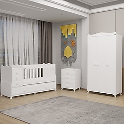 Garaj Home Melina Yıldız 3 Kapaklı Bebek Odası Takımı