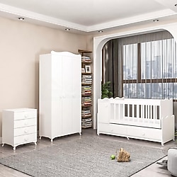 Garaj Home Pırlanta Yıldız 3 Kapaklı Bebek Odası Takımı