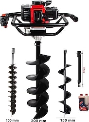 Garden Pro TKDZ-03/52 SET-1 20 cm 2.1 Hp Toprak Burgu Makinesi