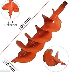 Garden Pro 300 mm Çift Helezonlu Toprak Burgu Ucu