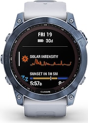 Garmin Fenix 7X Sapphire Solar Edition Akıllı Saat Mavi