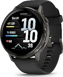Garmin Venu 4 45mm Siyah Akıllı Saat