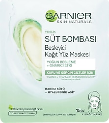 Garnier Süt Bombası Badem Sütü Besleyici 28 gr Kağıt Yüz Maskesi