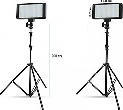 GDX 228AS Pro Bataryalı LED 2'li Işık Sistemi