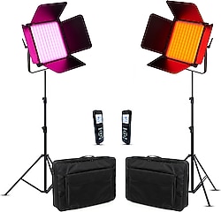 GDX CF-1500R RGB Video LED 2'li Işık Seti
