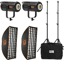 GDX EL-300C II Bi-Color COB Video LED 2'li Işık Seti