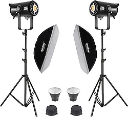 GDX EXC-220C-II Bi-Color LED 60x90 cm Softbox 2'li Işık Seti