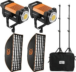 GDX EXC-600C II Bi-Color COB Video LED 2'li Işık Seti