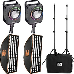 GDX ML-200R II RGB COB Video LED 2'li Işık Seti
