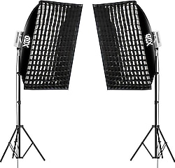 GDX ML230W BiColor 60x90 cm Gridli Softbox 2'li Işık Seti