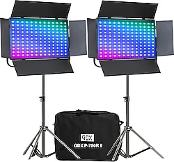 GDX P750R II RGB LED 2'li Video Işık Seti