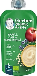 Gerber Organik Yulaflı Elma ve Yaban Mersini Püresi 110 gr