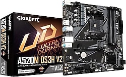 Gigabyte A520M-DS3H-V2 AM4 DDR4 Micro ATX Anakart