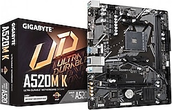 Gigabyte A520M-K AMD AM4 DDR4 Micro ATX Anakart
