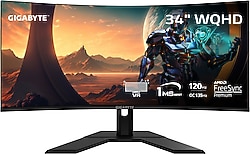 Gigabyte G34WQC 34" 1 ms WQHD Curved 144 Hz Oyuncu Monitörü