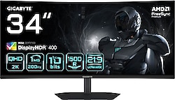 Gigabyte G34WQC2 34" 1 ms WQHD Curved 200 Hz Oyuncu Monitörü