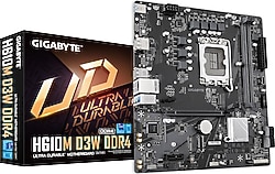 Gigabyte H610M D3W Intel LGA1700 DDR4 Micro ATX Anakart