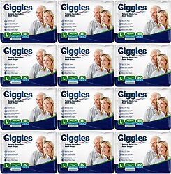 Giggles Belbantlı Büyük Boy L 30'lu 12 Adet Hasta Bezi