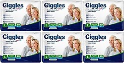 Giggles Belbantlı Büyük Boy L 30'lu 6 Adet Hasta Bezi