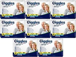Giggles Belbantlı Küçük Boy S 30'lu 8 Adet Hasta Bezi