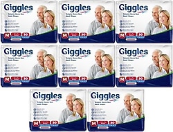 Giggles Belbantlı Orta Boy M 30'lu 8 Adet Hasta Bezi