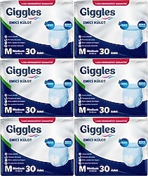 Giggles Emici Külot Orta Boy M 30'lu 6 Adet Hasta Bezi