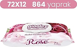 Giggles Gül 72 Yaprak 12'li Paket Islak Mendil