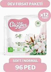 Giggles Lady Soft Normal 8'li 12 Adet Hijyenik Ped