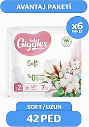Giggles Lady Soft Uzun 7'li 6 Adet Hijyenik Ped