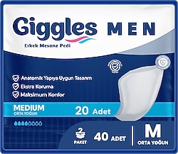 Giggles Medium Orta Yoğun 20'li 2 Adet Erkek Mesane Pedi