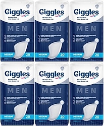 Giggles Medium Orta Yoğun 20'li 6 Adet Erkek Mesane Pedi