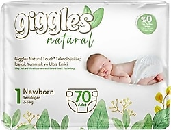 Giggles Natural 1 Numara Yenidoğan 70'li Bebek Bezi