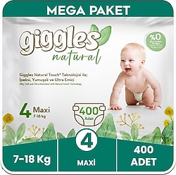 Giggles Natural 4 Numara Maxi 400'lü Bebek Bezi