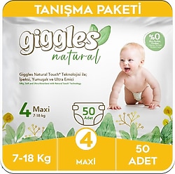 Giggles Natural 4 Numara Maxi 50'li Bebek Bezi