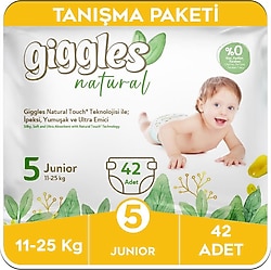 Giggles Natural 5 Numara Junior 42'li Bebek Bezi
