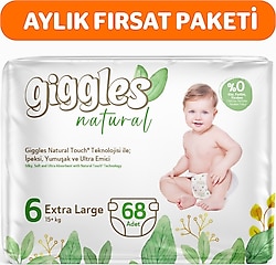 Giggles Natural 6 Numara Extra Large 68'li Bebek Bezi