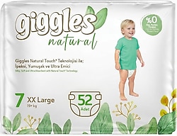 Giggles Natural 7 Numara XX Large 52'li Bebek Bezi