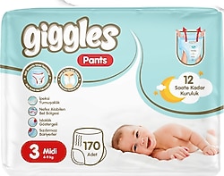 Giggles Pants 3 Numara Midi 170'li Külot Bez