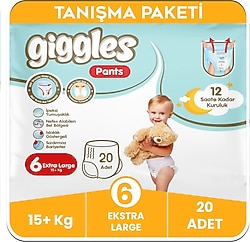 Giggles Pants 6 Numara XLarge 20'li Bebek Bezi