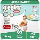 Giggles Pants 6 Numara XLarge 200'lü Bebek Bezi