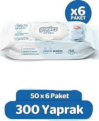 Giggles Pure Water 50 Yaprak 6'lı Paket Islak Mendil
