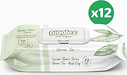 Giggles Yeşil Çay 72 Yaprak 12'li Paket Islak Mendil