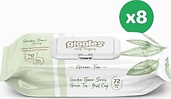 Giggles Yeşil Çay 72 Yaprak 8'li Paket Islak Mendil