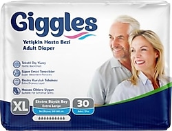 Giggles Belbantlı Ekstra Büyük Boy XL 30'lu Hasta Bezi