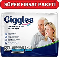Giggles Belbantlı Ekstra Büyük Boy XL 30'lu 4 Adet Hasta Bezi