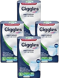 Giggles Emici Külot Büyük Boy L 30'lu 4 Adet Hasta Bezi