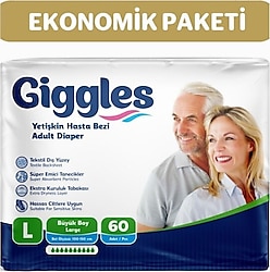 Giggles Belbantlı Büyük Boy L 30'lu 2 Adet Hasta Bezi