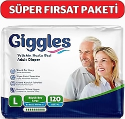 Giggles Belbantlı Büyük Boy L 30'lu 4 Adet Hasta Bezi