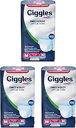 Giggles Emici Külot Orta Boy M 30'lu 3 Adet Hasta Bezi